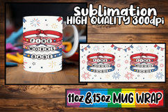 Pure joy sublimation mug wrap, Patriotic Product Image 1