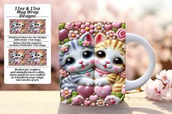 Chic 15oz Mug Wrap Png Design , Sweet Animals Product Image 1