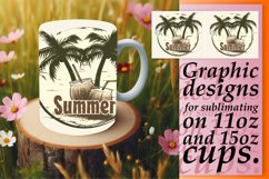 Retro Waves of Summer: Sublimated Mug Wrap Product Image 1