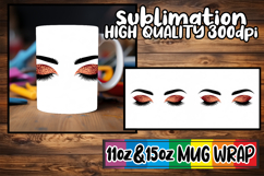 Loving memories sublimation mug wrap, Woman Eyes Product Image 1