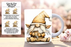 Holiday Gnome Watercolor 11oz/15oz Sublimation Mug Wrap Product Image 1