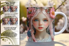 Artistic 11oz Mug Wrap Png Template , Fairy Product Image 1