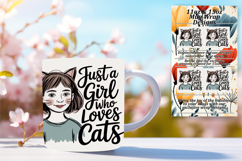 Dynamic 15oz Mug Wrap Png Artwork , Just A Girl Product Image 1
