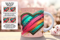 CUSTOMIZED PNG for 15oz Mug Wrap , Heart Product Image 1