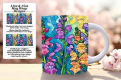 Colorful Floral Pattern 11oz/15oz Mug Wrap Sublimation Product Image 1