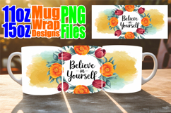 Heartfelt dreams sublimation mug wrap, Quote Product Image 1