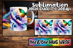 Unique thoughts 11oz 15oz sublimation wrap, Butterfly Product Image 1