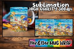 Seabreeze Serenity Mug Wrap Sublimation, 11oz 15oz Product Image 1