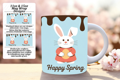 Charming 11oz Mug Wrap Png Design , Easter Bunny Product Image 1