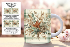 Sweet 15oz Mug Wrap Png Design , Autumn Flower Product Image 1