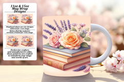 Vibrant 15oz Mug Wrap Png Template , Books Product Image 1