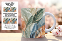 Gorgeous 15oz Mug Wrap Png Template , Flowers Product Image 1
