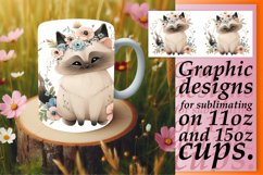 Blossoming Cat Watercolor Sublimation Wrap - Spring Delight Product Image 1