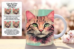 Vibrant Cat-Inspired Mug Wraps: Sublimation Product Image 1