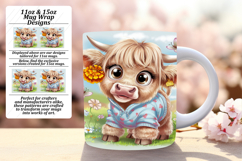 Beautiful Png For 15oz Mug Wrap , Cute Cow Product Image 1