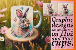 Springtime Bunny Magic: Whimsical Mug Sublimation Product Image 1