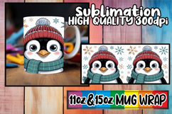 Cheerful skies 11oz 15oz sublimation wrap, Cute Christmas Product Image 1