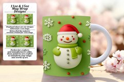 Winter Snowman 3D Mug Sublimation Wrap PNG Product Image 1