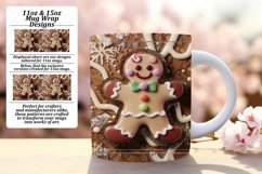 Whimsical 15oz Mug Wrap Png Template , 3D Xmas Product Image 1