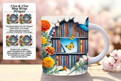 Enchanting 11oz Mug Wrap Png Design , Books Product Image 1