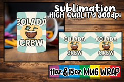 Inspiring mornings 11oz 15oz sublimation wrap, Retro Food Product Image 1