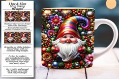 Shimmering 3D Christmas Magic: Glossy Mug Wrap Product Image 1
