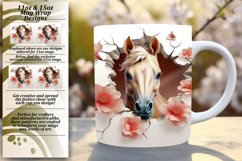 Horse Wall Peek Artistic Watercolor Mug Product Image 1