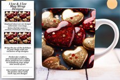 Valentine's Day Bliss: 3D Heart Mug Wrap Product Image 1