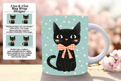Adorable Cat Mug Wrap for 11oz/15oz PNG Product Image 1