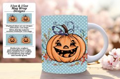 11oz 15oz Sublimation Mug Wrap Pumpkin Design Product Image 1