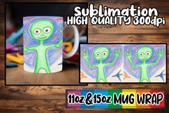 UFO Odyssey: 11oz Mug Wrap for Alien Lovers Product Image 1