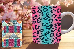 Vivid Glitter Leopard Print Mug Wrap 11oz/15oz Designs Product Image 1