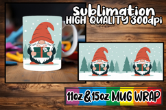 Cheerful sunsets sublimation mug wrap, Gnomes Product Image 1