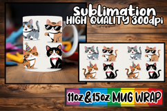 Bright horizons 11oz 15oz sublimation wrap, Funny Cat Product Image 1