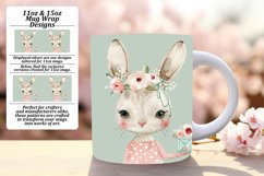 Charming Bunny with Blooms Mug Wrap Product Image 1