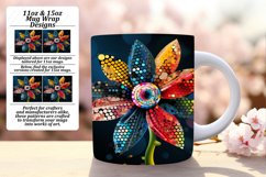Floral Elegance Sublimation Mug Wrap - 11oz/15oz Product Image 1