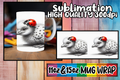 Playful dreams sublimation mug wrap, Cute Animals Product Image 1