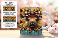 Quirky 15oz Mug Wrap Png Artwork , Cute Animals Product Image 1