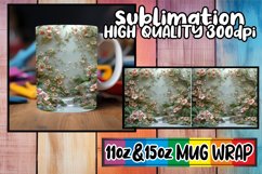 Floral Oasis: 3D Landscape Mug Wrap 11oz Product Image 1