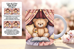 Fashionable 11oz Mug Wrap Png , Cute Bear Product Image 1