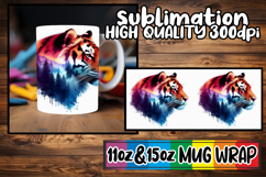 Whimsical evenings 11oz 15oz sublimation wrap, Animals Art Product Image 1