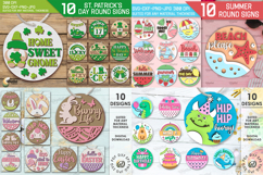 3D Round signs Mega bundle laser cut. Seasonal sign SVG Product Image 4