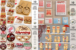 Valentine&#039;s Day Mega Bundle laser cut. 3D Love home decor Product Image 5