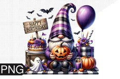 Halloween Gnome Sublimation, Birthday Gnome Clipart PNG Product Image 1
