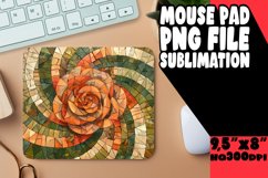 Abstract Flower Mosaic Mouse Pad Art PNG Product Image 1