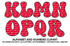 Baseball Sport Alphabet png clipart, baseball letters doodle Product Image 3
