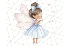 Pastel Blue Fairy Garden Clipart, Enchanted Cottagecore Png Product Image 5