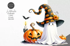 Halloween clipart, Ghost clipart, Autumn clipart Product Image 1