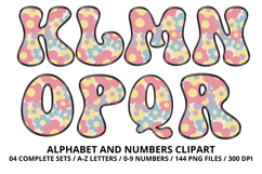 Retro Groovy Alphabert PNG 70s Numbers &amp; Letters 300 DPI Product Image 3