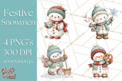 Christmas Snowman Clipart PNG Winter Holiday Characters Pnga Product Image 1